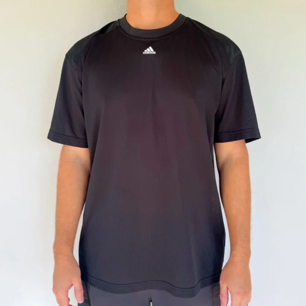 Adidas Climalite black crewneck short sleeve mesh workout tee size XL